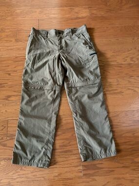 Tek Gear Brown Cargo Pants Zip off makes into shorts Size Large